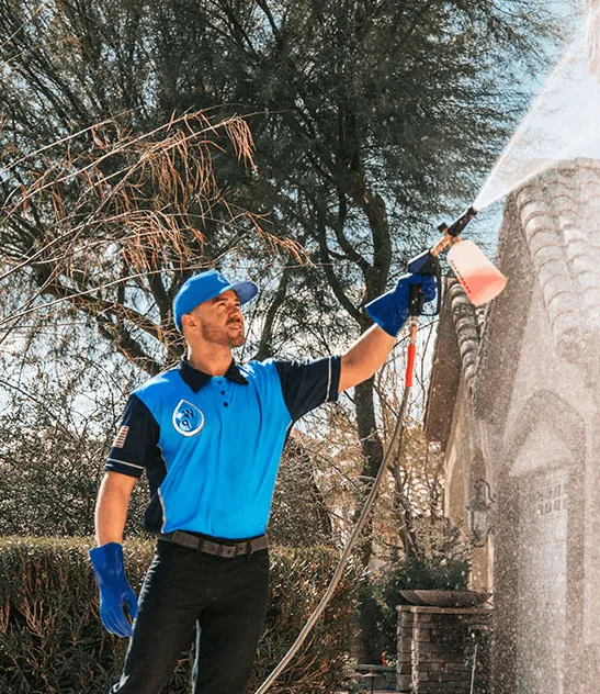 Wash Patrolman Washing a House in Buckeye